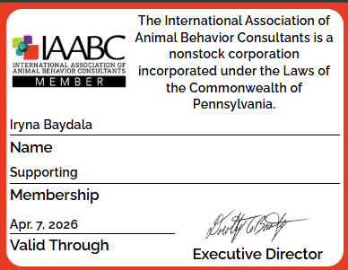 IAABC Member certificate